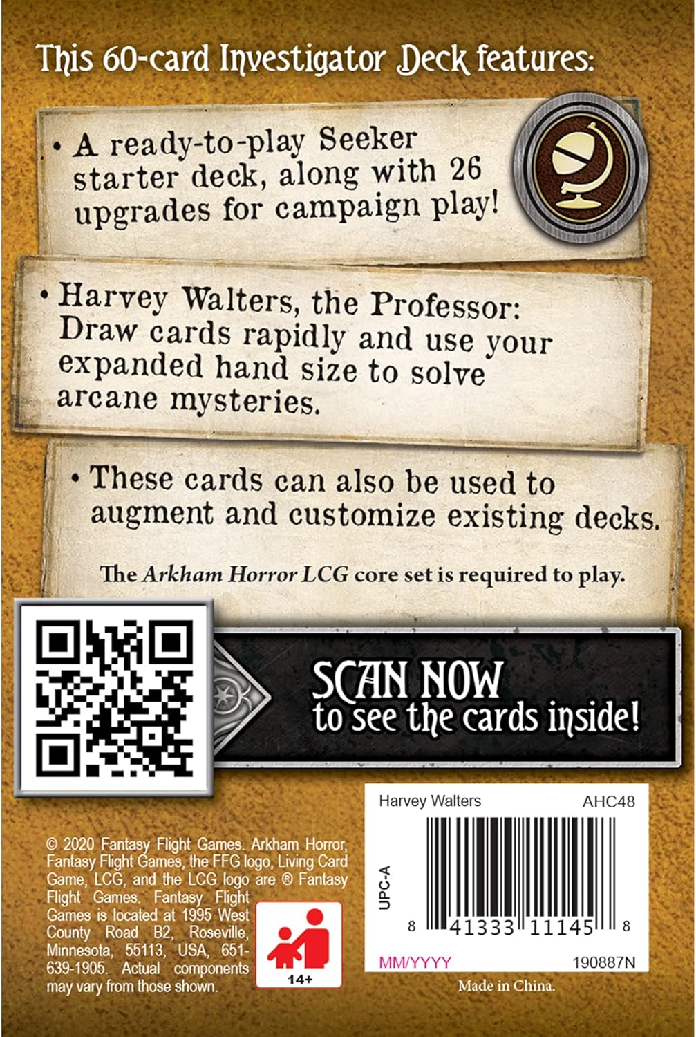 Arkham Horror The Card Game - Harvey Walters Investigator Starter Deck