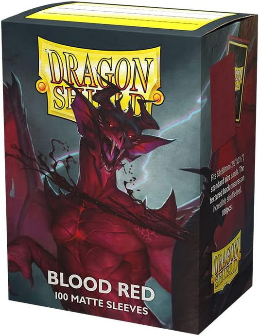 Dragon Shield AT-11050 Standard Size Sleeves Matte 100pcs - Blood Red